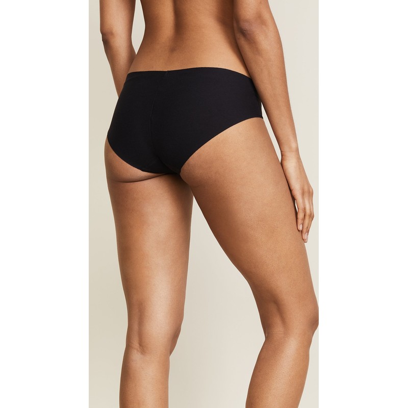 commando Women's Cotton Bikini Briefs, Black, S-M