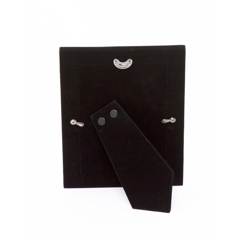 8x10-inch Two-Tone Satin Silver-Plated Photo Frame Stands/Hangs both ways (Landscape