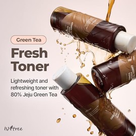 ISNTREE Green Tea Fresh Toner 200ml, 6.76 fl.oz Korean Skincare Toner for Oily Skin Sebum Control Hydrating and Refreshing