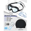 Dunzy 6 Pieces Adult Swim Goggles Silicone Cap Sets, Including