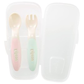 PIGEON Self-Use Spoon & Fork with Case SWEET