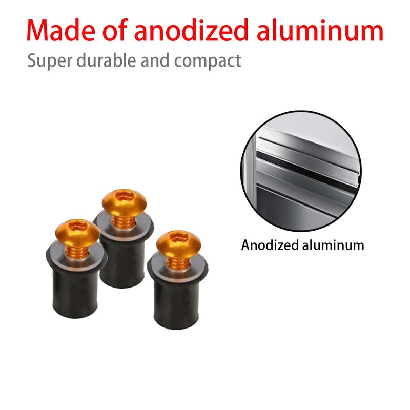 CGEAMDY Pack of 10 Windscreen Nuts, 5 mm Motorcycles Windscreen