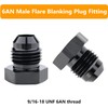 6AN Male Flare Thread Blanking Plug Fitting Hex Head Plug
