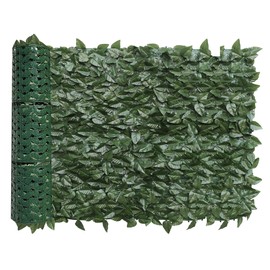 Coarbor 2 Packs 3'x14' Artificial Faux Ivy Leaf Privacy Fence Screen with Mesh Backing Decoration Artificial Leaves Hedge Fence Covering Wall for Patio Back Yard Deck Graden