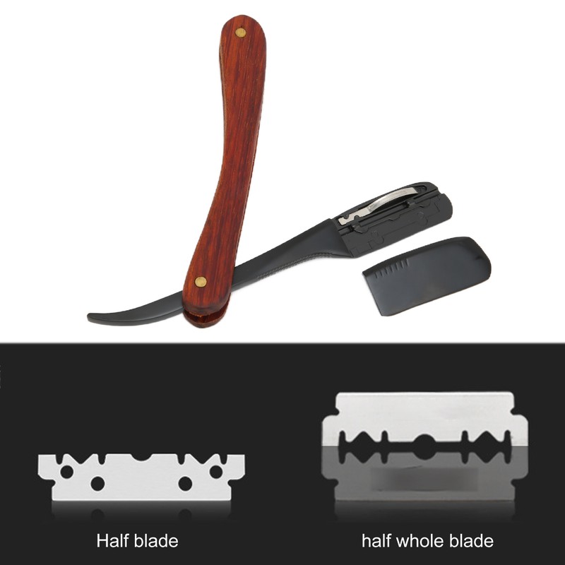 Old Fashioned Folding Barber Straight Edge Razor Rosewood Men's Shaving