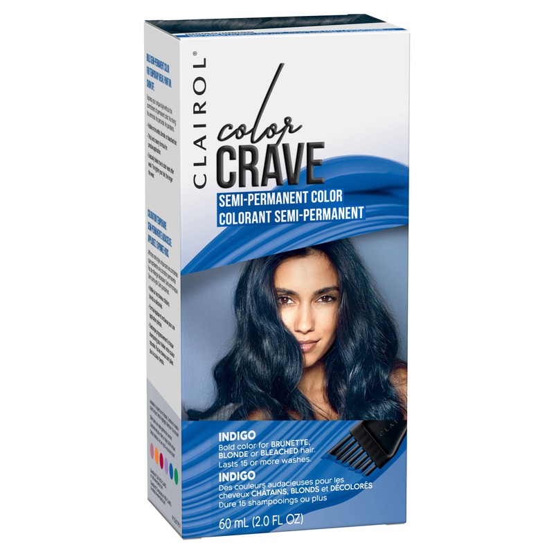 Clairol Color Crave Semi-Permanent Hair Dye, Indigo Hair Color, 1