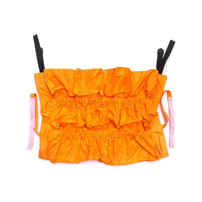 QWORK Trash Can Caddy Bag, 10 Pocket Commercial Cleaning Bag,