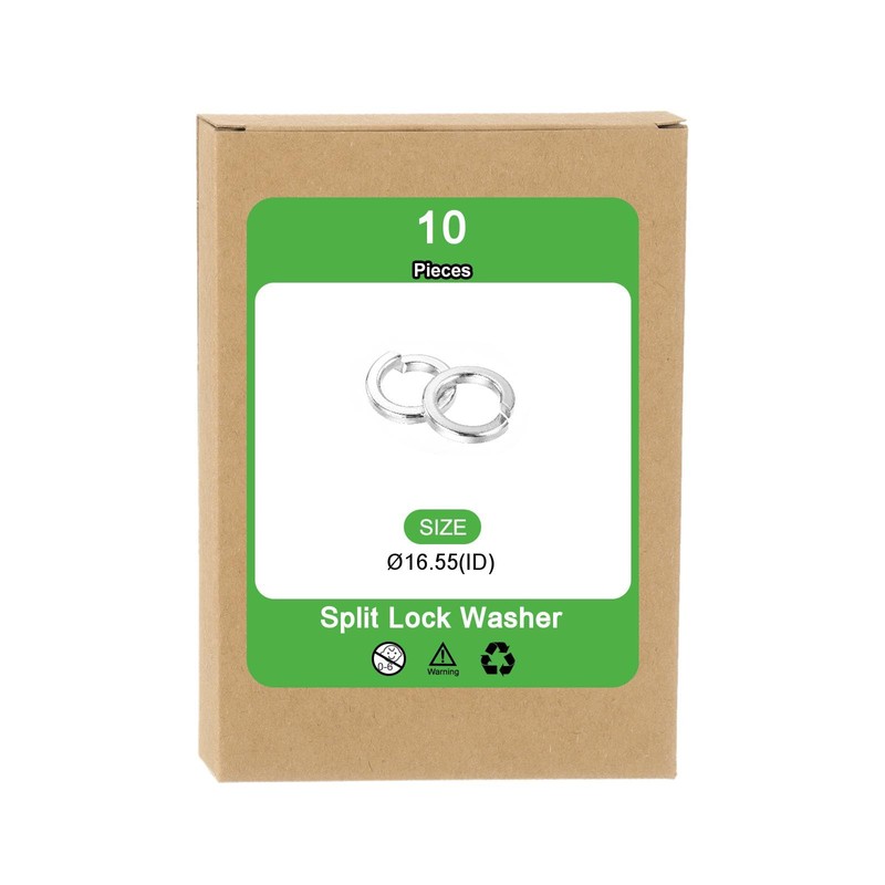 sourcing map M16 Split Lock Washer, 10Pcs 304 Stainless Steel