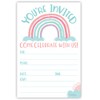 Cute Rainbow Invitations (20 Count) With Envelopes - Girl Baby