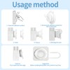 3-Pack Silicone Foldable Charger Cord Organizer, Collapsible Cable Winder