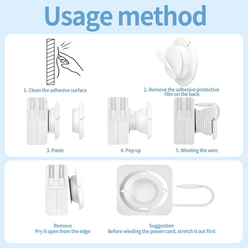 3-Pack Silicone Foldable Charger Cord Organizer, Collapsible Cable Winder