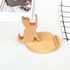Creative Mobile Phone Toma Back With Coin Beech Wood Lazy
