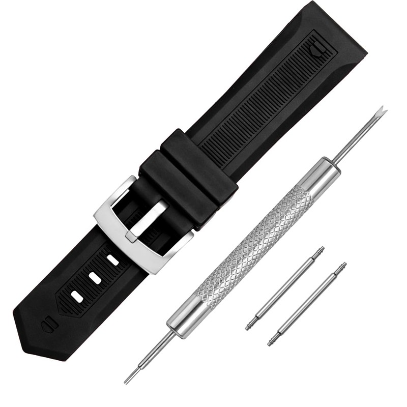 HiCycle2 20-22mm Rubber Watch Band Strap Replacement For Tag Heuer