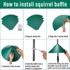 Domensi 4 Sets 18 Inches Squirrel Baffle for Bird Feeder