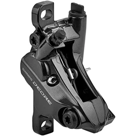 SHIMANO Deore BR-M6120 Deore 4-pot calliper, post mount, without adapters, front or rear Brm6120rf,Black
