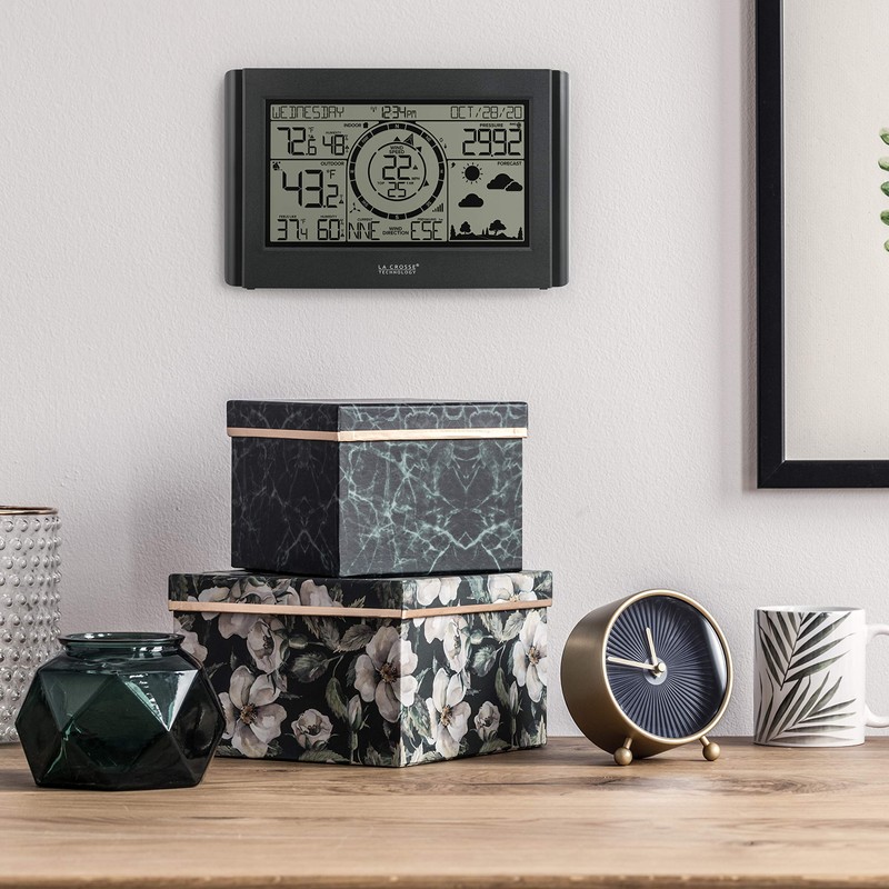 La Crosse Technology 328-96087-INT Black & White Professional Weather Station,