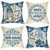 Ussap Hello Winter Warm Wishes Gnome Decorative Throw Pillow Cover