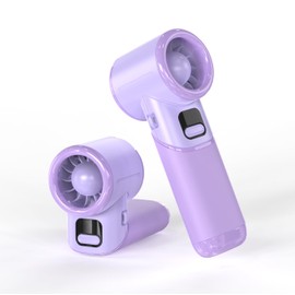 AMACOOL Portable Handheld Turbo Fan, 5 Speed Foldable Hand Fan, 20H Cooling Time, Battery Operated Mini Pocket Cooling Fan for Travel, Outdoor Activities, Gifts for Women