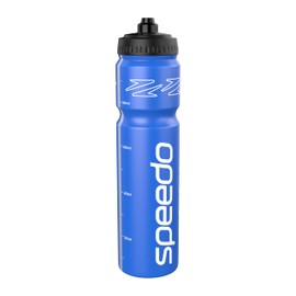 Speedo 1 Litre Water Bottle | Ergonomic Design, Bondi Blue/White, One Size