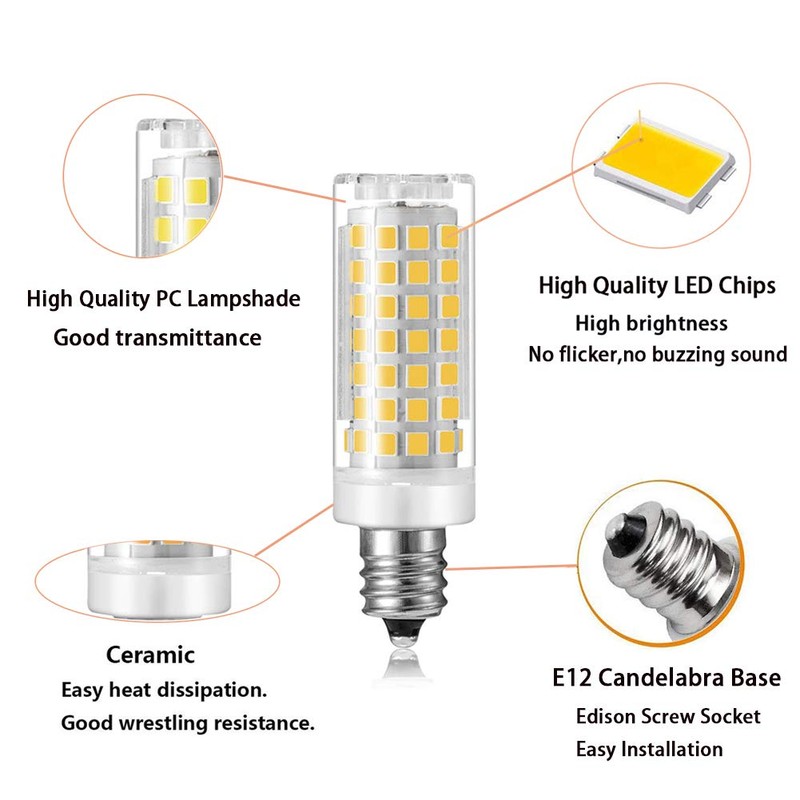 E12 LED Bulb Dimmable 7W C7 Bulb Equivalent to E12