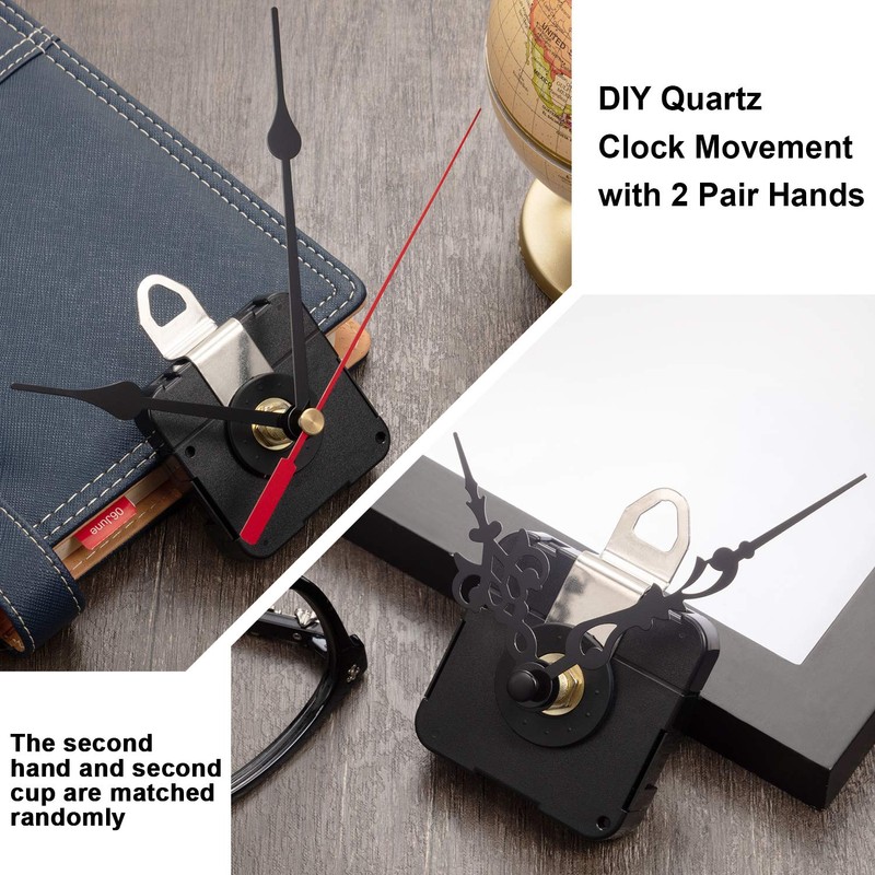 Hicarer 2 Pairs Hands Quartz Movement DIY Wall Clock Movement