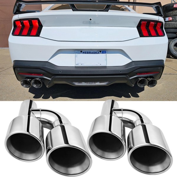 KEEPDSGN For Ford Mustang GT 2.5" to 4" Quad Exhaust