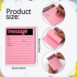 Phone Message Sticky Notes Phone Memo Pads, 9 Pads Lined Sticky Notes Pads, 4x6 inch Phone Message Pad Self Sticky Notes with Line Colorful Post Memos for Office, School and Home, 50 Sheetsx9 Pack