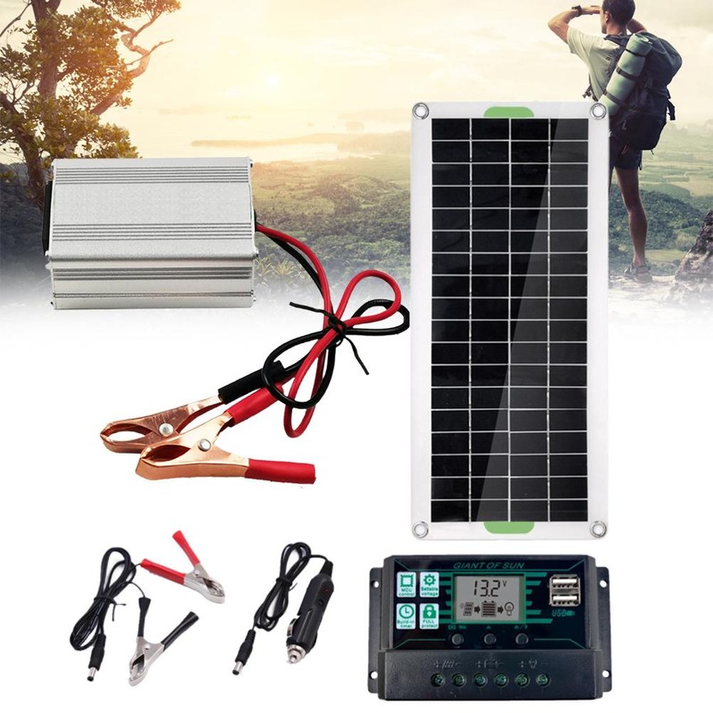 Monocrystalline Panels System Kit Solar Panels Kit Lightweight Portable Solar