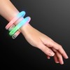 White Tube Light up Bracelets with Flashing Rainbow LEDs (Set