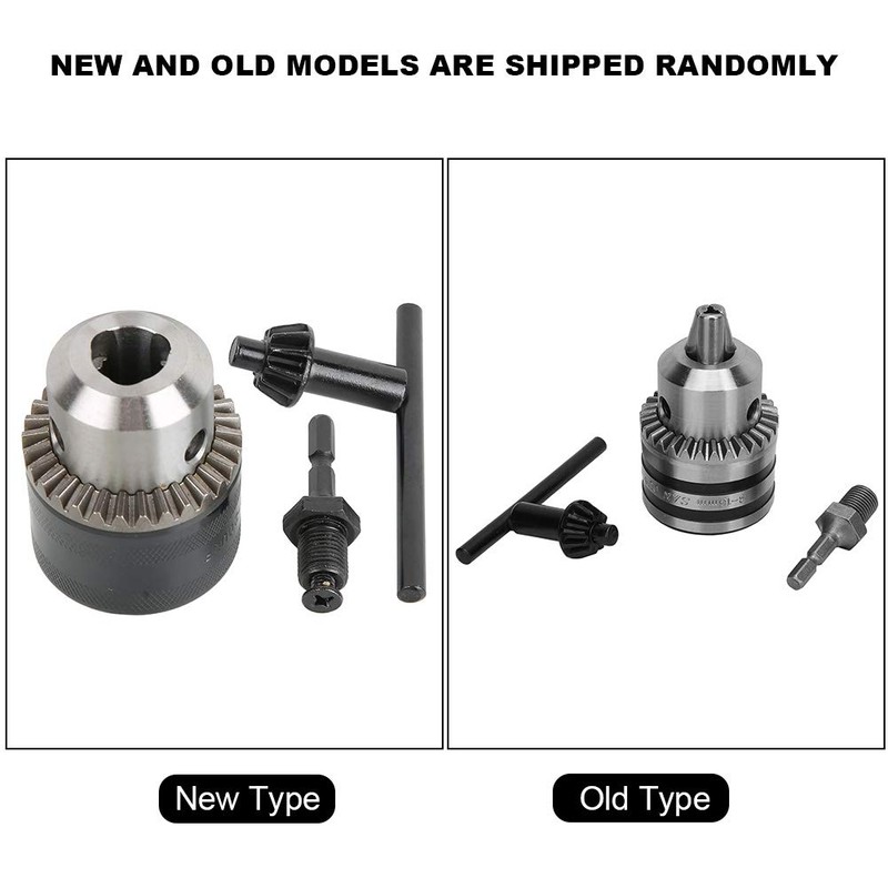 Drill Chuck, 3.0-16 mm 1/2-20UNF Chuck Adapter Kit, Key Type