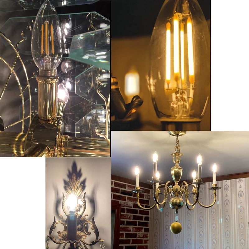 Huoqilin Huoqilin E14 Led Warmweiss Lampe,Kerzenform birne,Warmwei?(2700K), 4W Ersetzt 40W