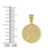 Solid 10k Gold Septagram 7 Pointed Fairy Star Heptagram Charm