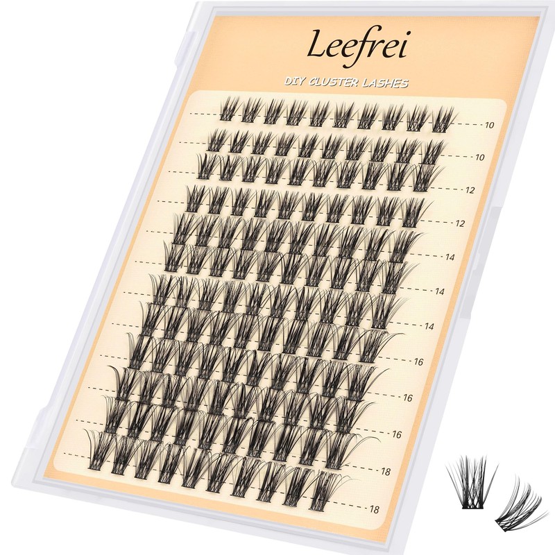 Leefrei Eyelash Clusters 10-18mm Wispy Eyelash Clusters D Curl DIY