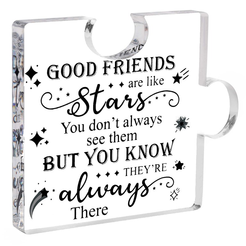 Friend Gifts for Women Men, Birthday Friendship Gifts Puzzle-Shaped Acrylic