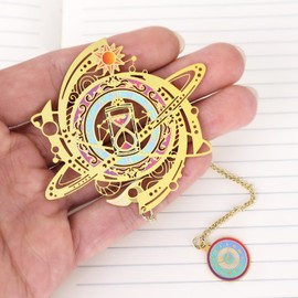 Fullturn Metal Hourglass Bookmark Graduation Gift Father's Day Gift Party Favor Birthday Friendship Stationery Gifts for Book Lovers Teacher Student Girl Friends