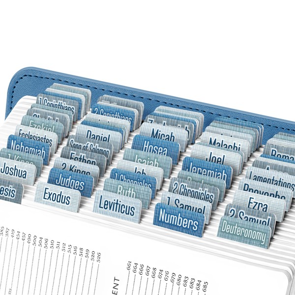 EssexWares – Blue Gray Lines Bible Tabs for Old and