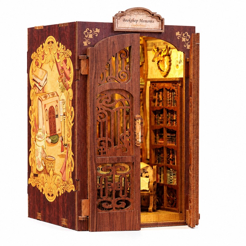 DIY Book Nook Kit for Bookshelf Decor – Light-Up Owl