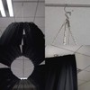 MO Distributing 10ft x 30ft Black Ceiling Drapes Sheer Curtain