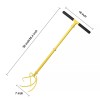BARAYSTUS Height Adjustable hand tiller Garden Claw Twist Tiller Cultivator