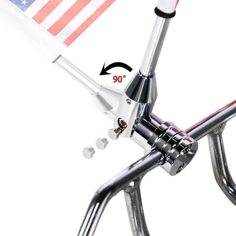 2 Pack Motorcycle Flag Pole Mount Kits Compatible For Harley
