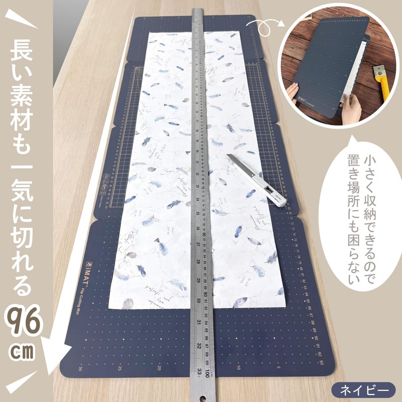 iMAT Flip Cutting Mat, M Type, Double Sided, TPE Folding