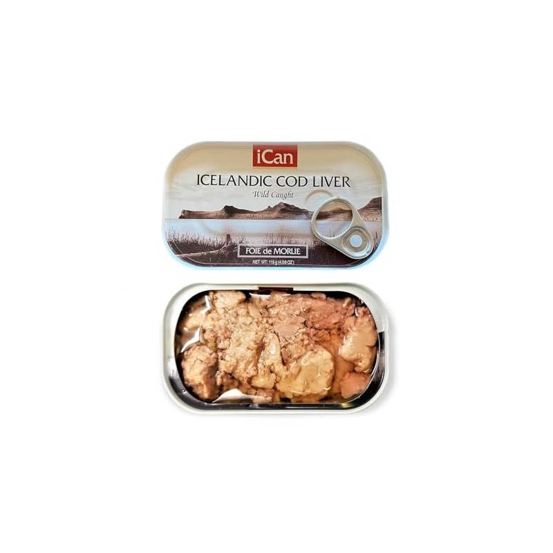 Wild Cod Liver Canned From Iceland 4.06oz pack of 4