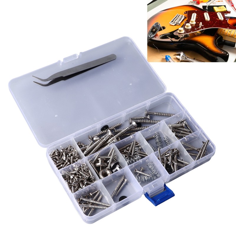 Guitar Repair Screw Kit Electric Acoustic Guitar Mounting Screws Strap