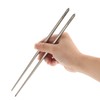 4pcs Titanium Tableware Camping Fork Spoon Cutter Chopsticks Ultra Light
