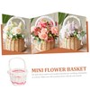 PLAFOPE 10pcs Mini Shopping Basket Mini Woven Baskets Mini Wicker