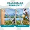 Spiglamm 10PCS M8 Hook & Eye Turnbuckle 304 Stainless Steel,Heavy