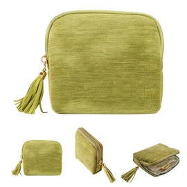 Jewelry Zippered Pocket Case Travel Jewelry Bag Portable Organizer, Mini Jewelry Travel Pouch with Five Compartments for Earrings Necklaces Rings, Tangle-Free Storage for Travelers