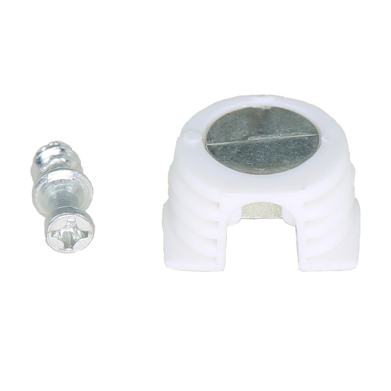35PCS 21x20x10mm White Shelf Support Bracket Threaded Cam Lock Shelf