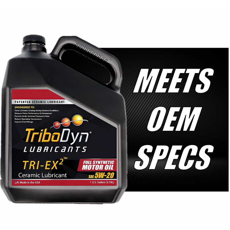 TriboDyn TRI-EX2 5w20 Synthetic Motor Oil with Ceramic Coating (5W-20,