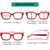 Eyekepper 4 Pack Ladies Eyeglasses - Oversized Square Design Eyewear